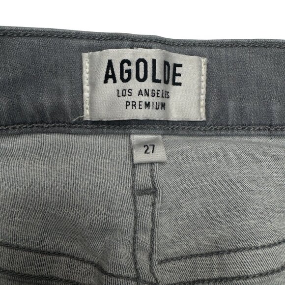 Agolde Los Angeles Premium Denim Pants Womens Gray Slim-Leg Jean USA, Size 27 - Picture 7 of 11